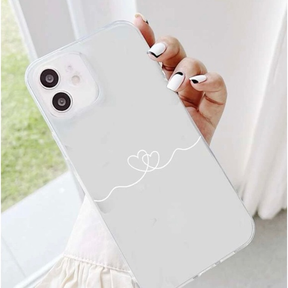 ✨🆕 IPhone14/15/15Plus/15Pro/15Promax Transparente Heart Printed Phone Case - Picture 2 of 4